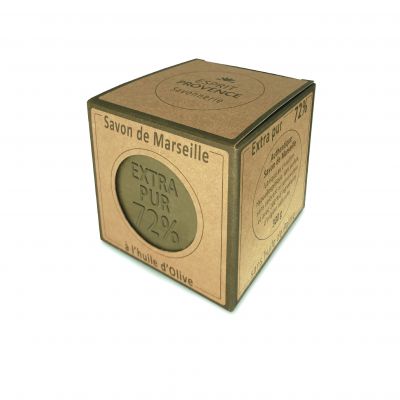 Savon de Marseille Extra Pur 72 % à  l'huile d'Olive - Cube 300 g (Certifié Ecocert)