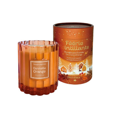 Coffret Bougie Parfumée Cannelle Orange - Féerie Scintillante - 190g